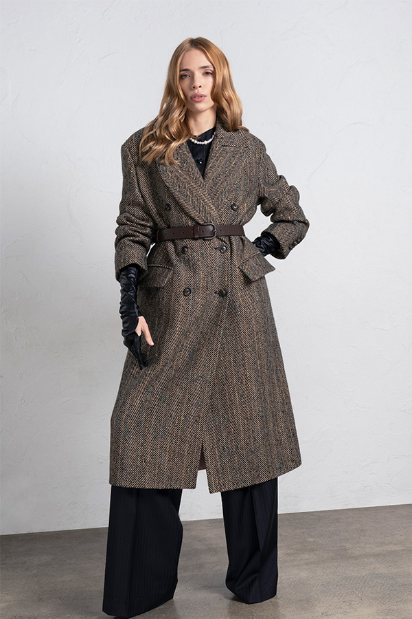 FALL/WINTER 2025-26 Model 7001S-brown-herringbone