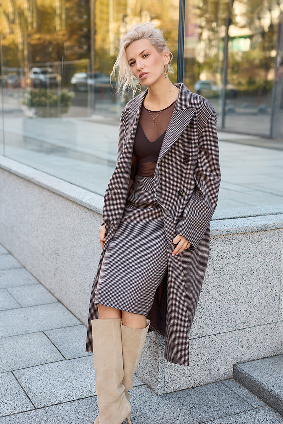 ОСIНЬ/ЗИМА 2026-27 Модель 8028SH-brown-houndstooth