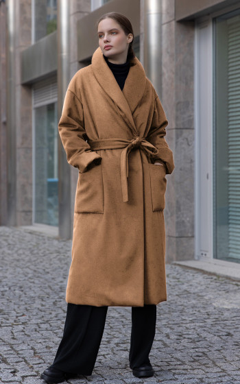 Пухове пальто 317Wf Camel