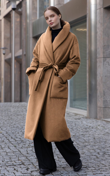 Пухове пальто 317Wf Camel