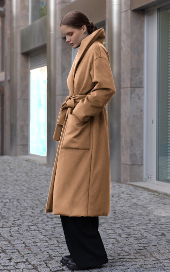 Пухове пальто 317Wf Camel