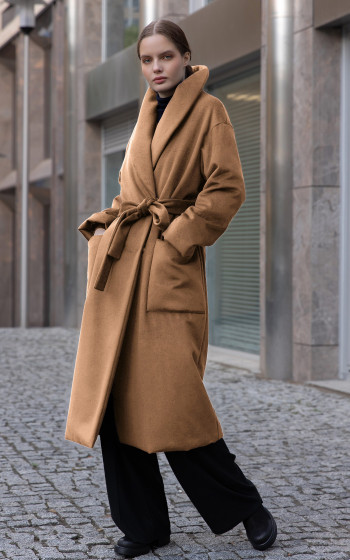 Пухове пальто 317Wf Camel