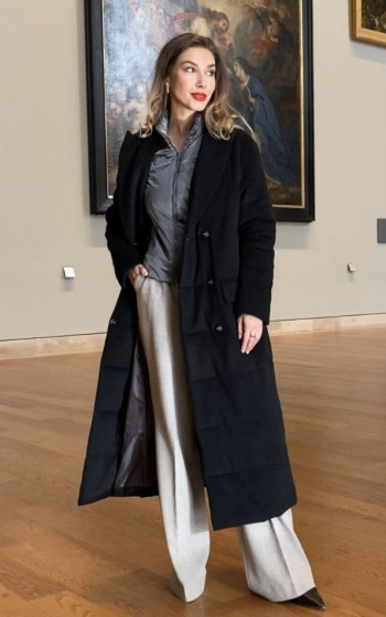 Пухове пальто 332Wf Black