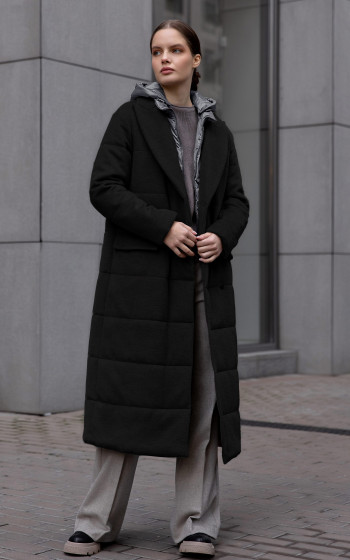 Пухове пальто 332Wf Black