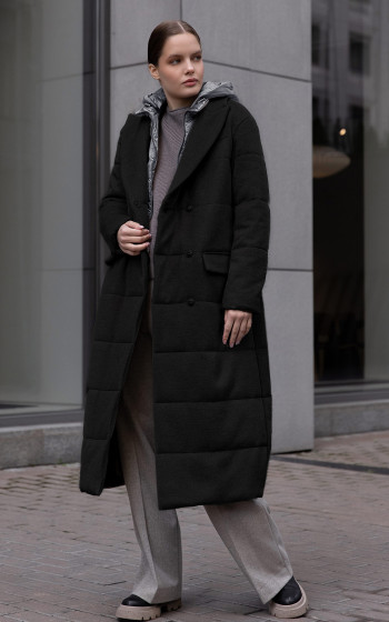 Пухове пальто 332Wf Black