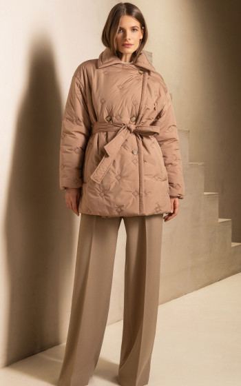 Пуховик 3051WT Brown Camel