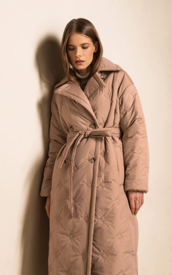 Пуховик 3052WT Brown Camel