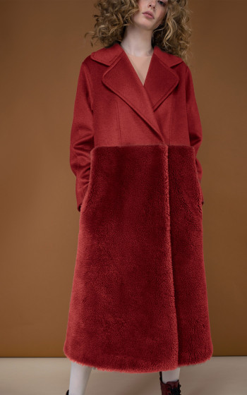 Комбіноване пальто 802WSHfc Merlot