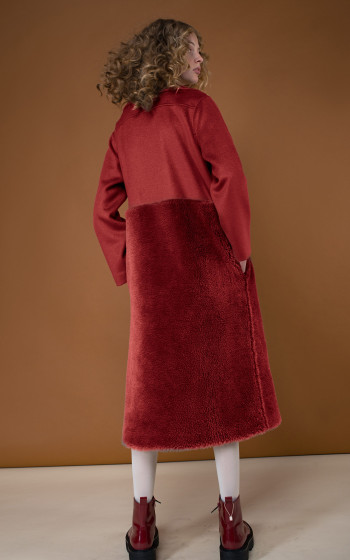 Комбіноване пальто 802WSHfc Merlot