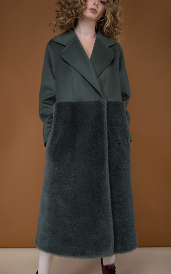 Комбіноване пальто 802WSHfc Forest Green
