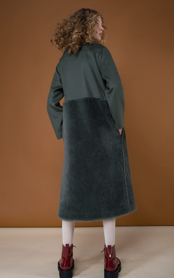 Комбіноване пальто 802WSHfc Forest Green