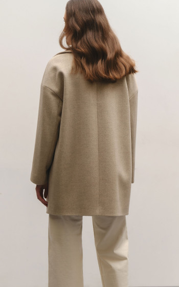 Пальто 981S Beige Herringbone