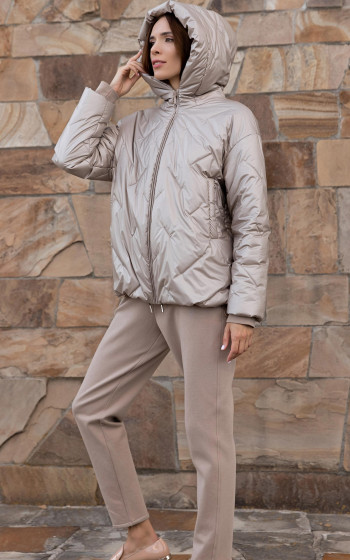 Пуховик 346S Beige