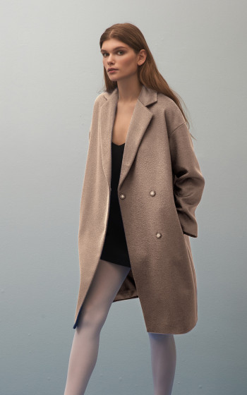 Пальто 7091Sf Beige Melange