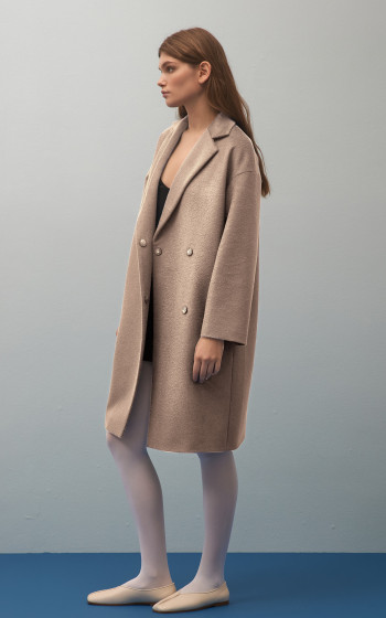 Пальто 7091Sf Beige Melange