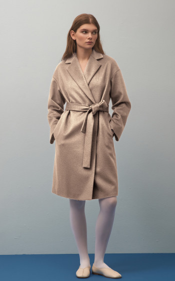 Пальто 7091Sf Beige Melange