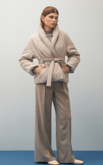 Пуховик 4011S Warm Grey