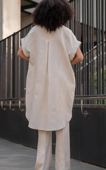Сукня-сорочка 1093Ln Beige Melange