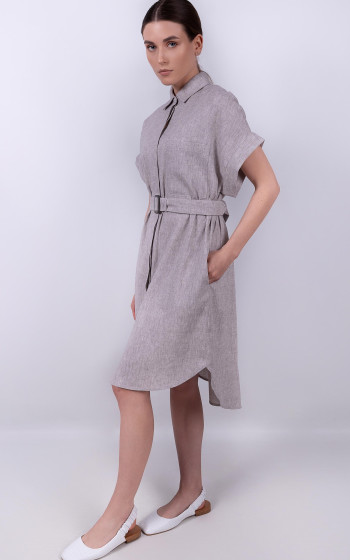 Сукня-сорочка 1093Ln Grey Melange