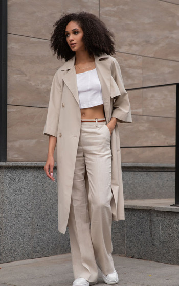 Брюки 1091Ln Beige Melange